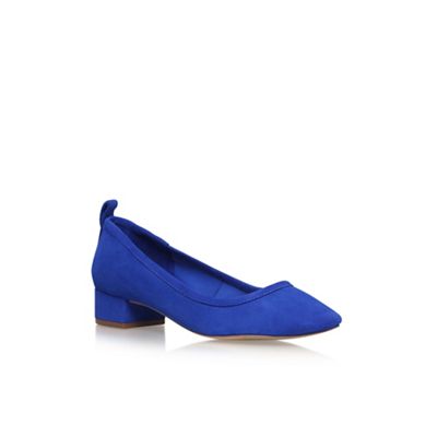 Blue Aston high heel court shoes